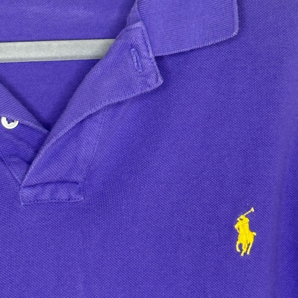Polo Ralph Lauren Purple Polo Shirt 100% cotton short sleeve men’s top - Picture 3 of 4